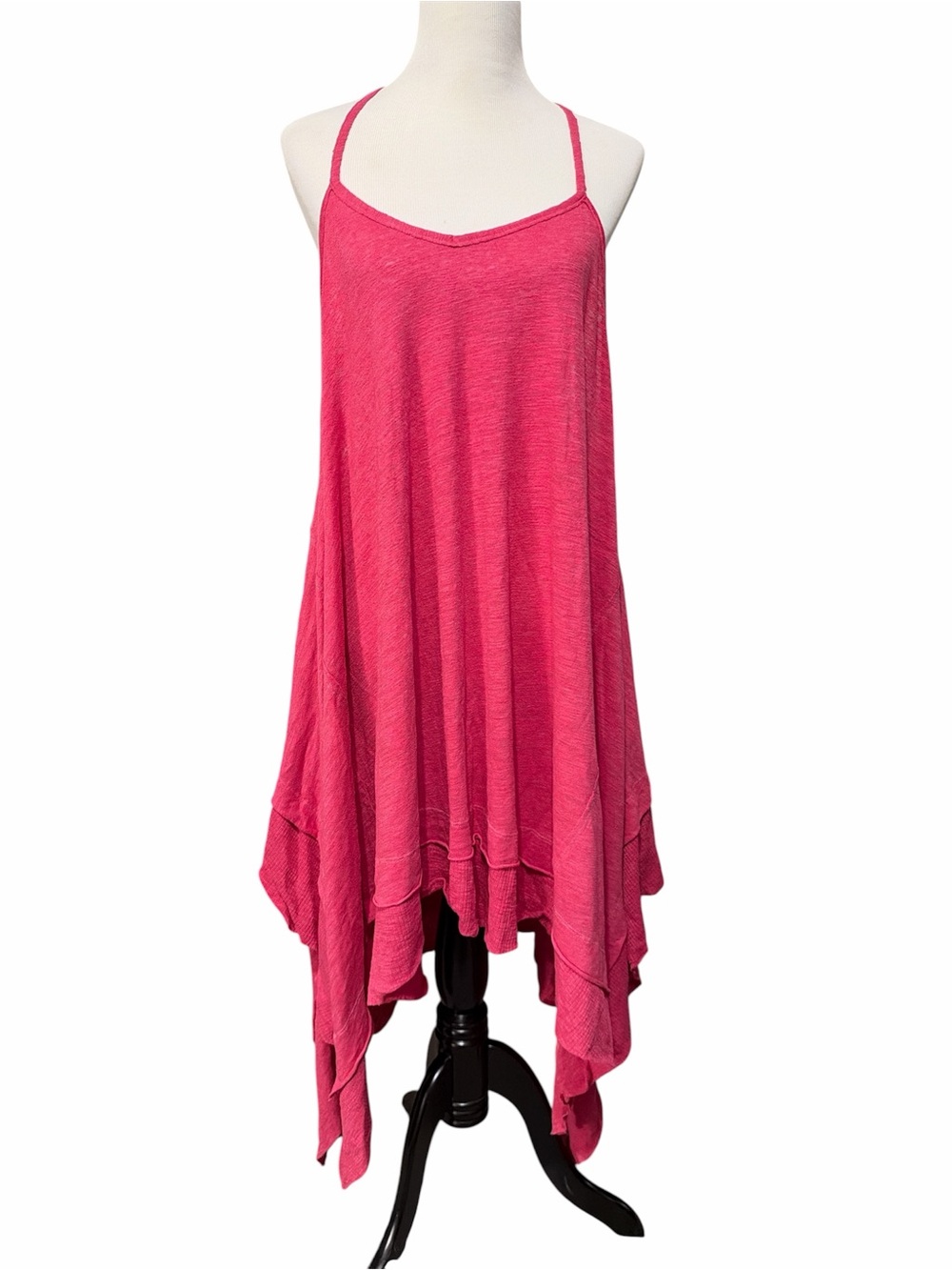 We The Free Fuchsia Handkerchief Hem Camisole Dress